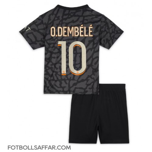 Paris Saint-Germain Ousmane Dembele #10 Tredje Dräkt Barn 2023-24 Kortärmad (+ Korta byxor)